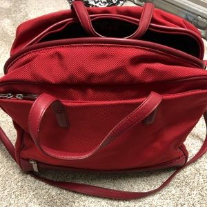 Tumi Red Weekender Bag